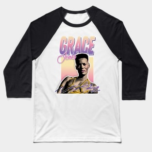 Grace Jones /// 80s Styled Aesthetic Tribute Art Baseball T-Shirt
